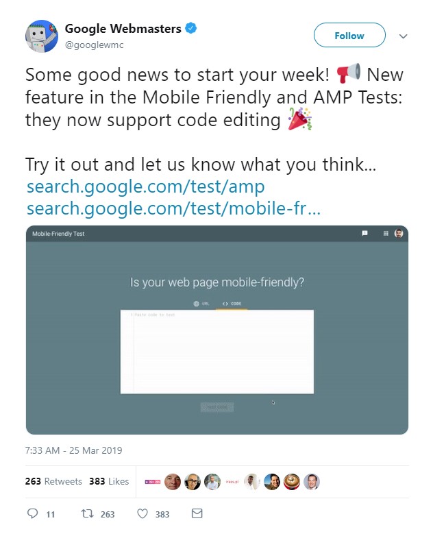 Google Updates Mobile-Friendly and AMP Test tools