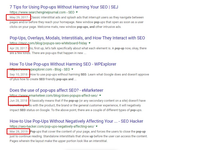 Rich snippets with structured data