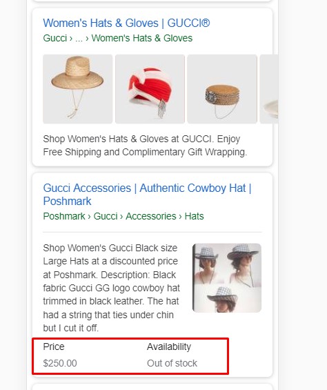 Rich snippets with structured data